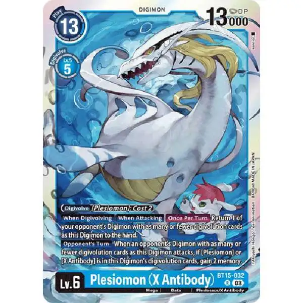 Digimon Exceed Apocalypse Rare Plesiomon (X Antibody) BT15-032