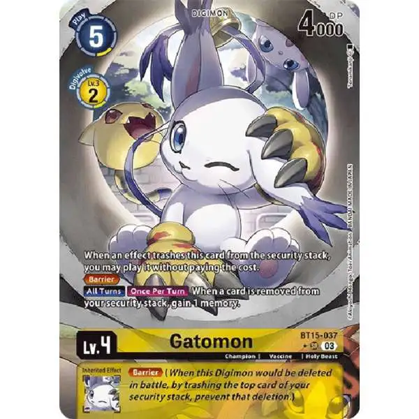 Digimon Trading Card Game Exceed Apocalypse Super Rare Gatomon BT15-037 [Alternate Art]
