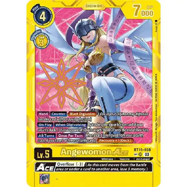 Digimon Exceed Apocalypse Special Rare Angewomon Ace BT15-038 [Special Rare]