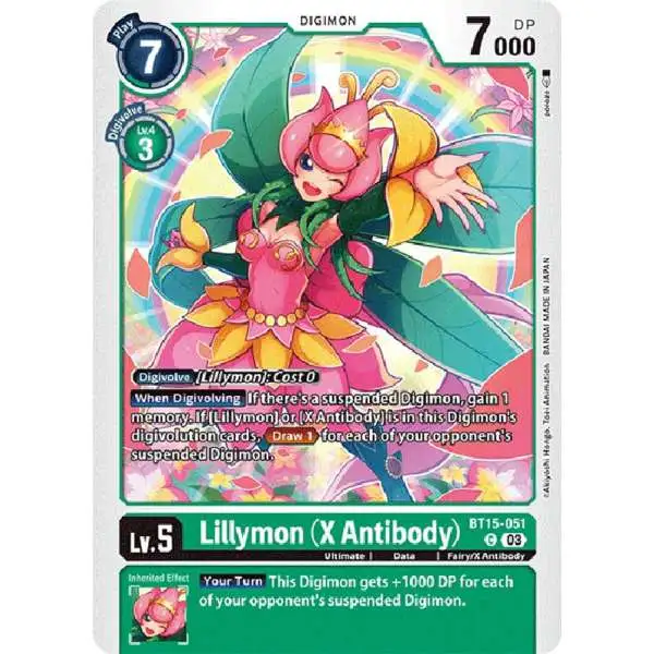 Digimon Exceed Apocalypse Common Lillymon (X Antibody) BT15-051