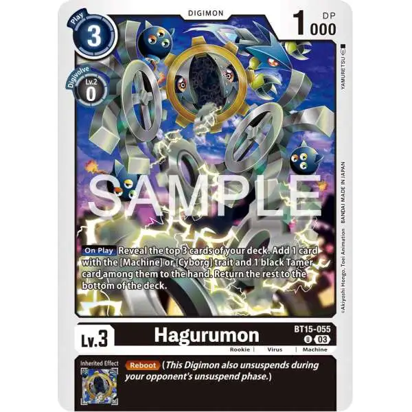 Digimon Exceed Apocalypse Uncommon Hagurumon BT15-055