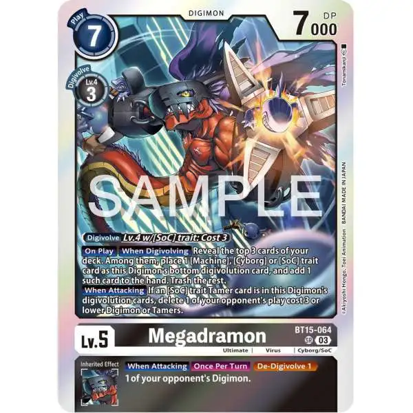 Digimon Exceed Apocalypse Super Rare Megadramon BT15-064