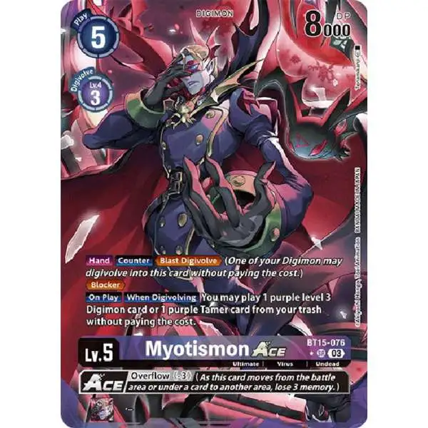 Digimon Exceed Apocalypse Super Rare Myotismon Ace BT15-076 [Alternate Art]