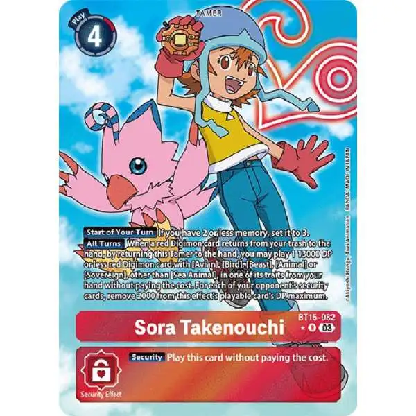 Digimon Exceed Apocalypse Rare Sora Takenouchi BT15-082 [Alternate Art]