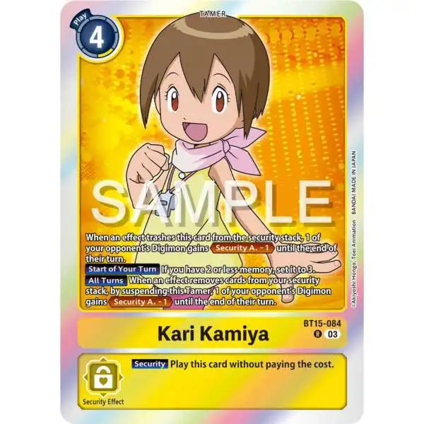 Digimon Trading Card Game Exceed Apocalypse Rare Kari Kamiya BT15-084