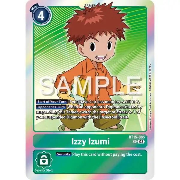 Digimon Trading Card Game Exceed Apocalypse Rare Izzy Izumi BT15-085