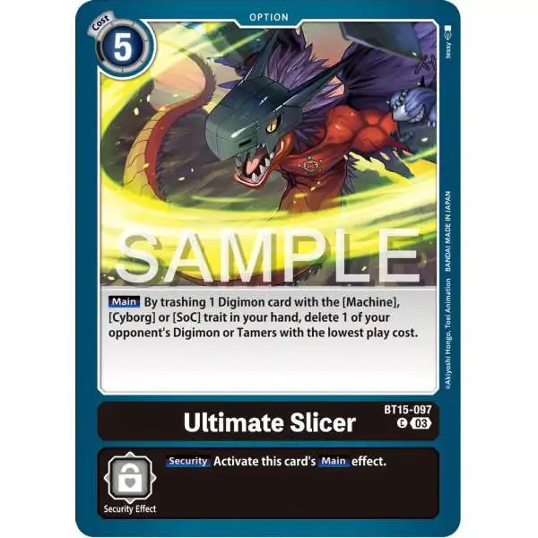 Digimon Exceed Apocalypse Common Ultimate Slicer BT15-097