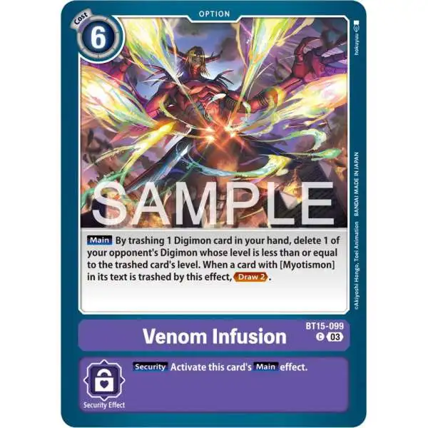 Digimon Exceed Apocalypse Common Venom Infusion BT15-099
