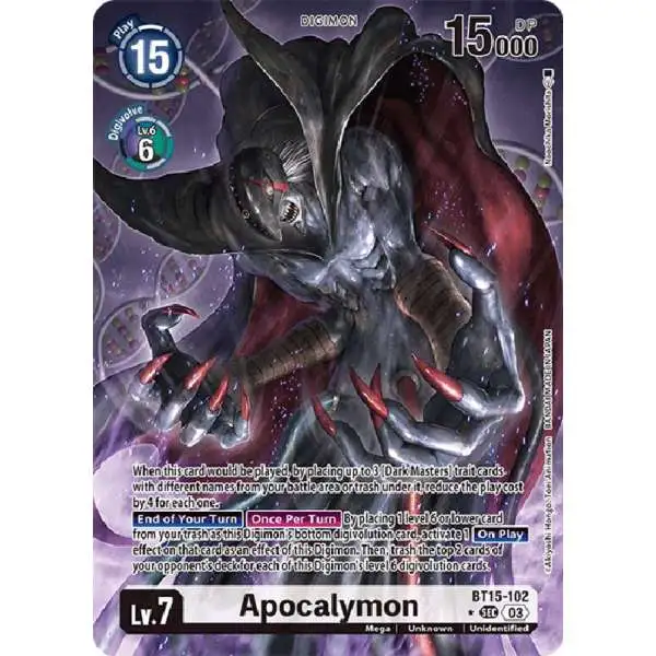 Digimon Trading Card Game Exceed Apocalypse Secret Rare Apocalymon BT15-102 [Alternate Art]