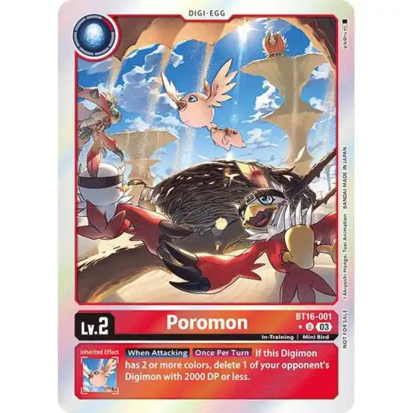 Digimon Trading Card Game Beginning Observer Uncommon Poromon BT16-001 [Box Promotion Pack: Beginning Observer]