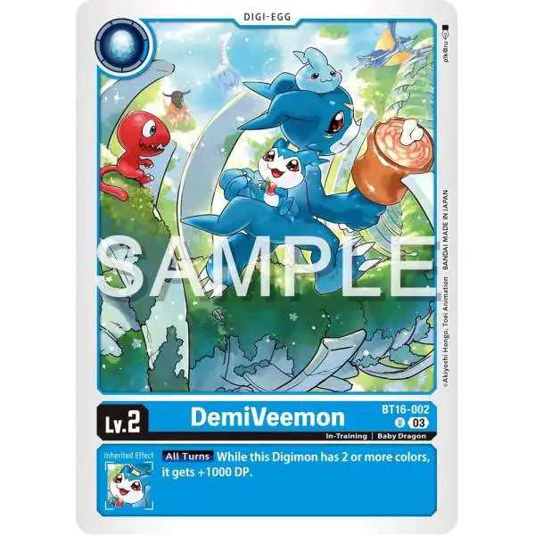 Digimon Trading Card Game Beginning Observer Uncommon DemiVeemon BT16-002