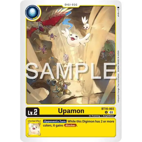 Digimon Trading Card Game Beginning Observer Uncommon Upamon BT16-003