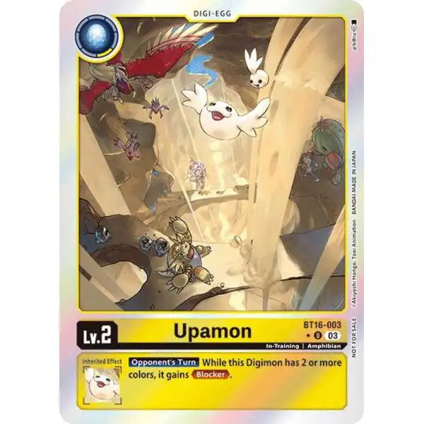 Digimon Trading Card Game Beginning Observer Uncommon Upamon BT16-003 [Box Promotion Pack: Beginning Observer]