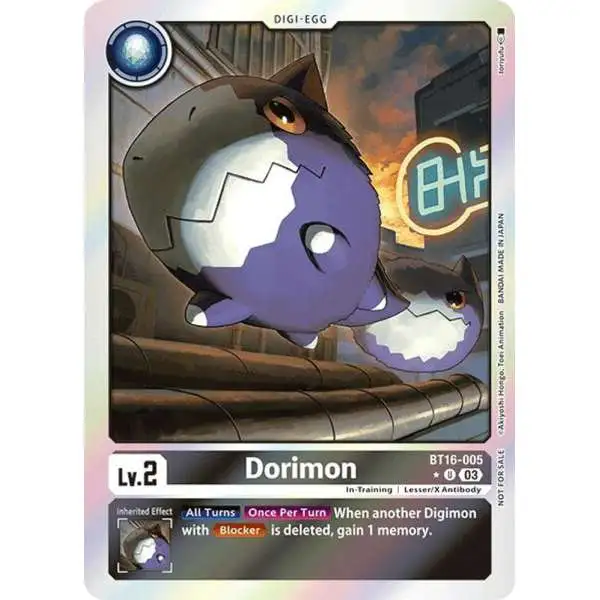 Digimon Trading Card Game Beginning Observer Uncommon Dorimon BT16-005 [Box Promotion Pack: Beginning Observer]