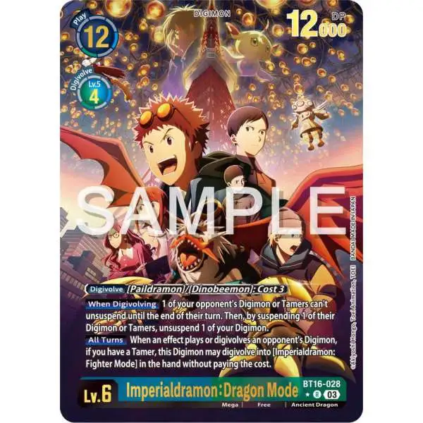 Digimon Trading Card Game Beginning Observer Rare Imperialdramon: Dragon Mode BT16-028 [Alternate Art]