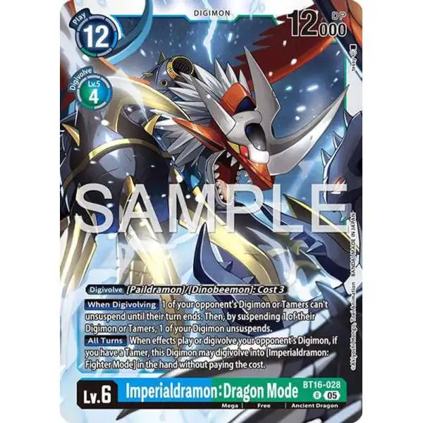 Trading Card Game Advanced Booster Digimon Generation Rare Imperialdramon: Dragon Mode BT16-028 [Reprint]