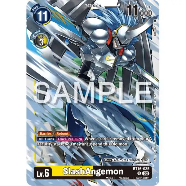 Digimon Trading Card Game Beginning Observer Uncommon SlashAngemon BT16-035