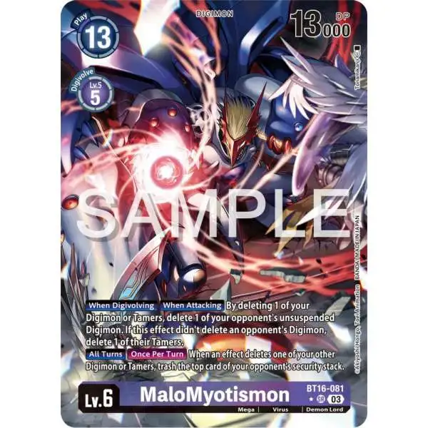 Digimon Trading Card Game Beginning Observer Super Rare MaloMyotismon BT16-081 [Alternate Art]