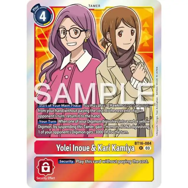 Digimon Trading Card Game Beginning Observer Rare Yolei Inoue &amp; Kari Kamiya BT16-084