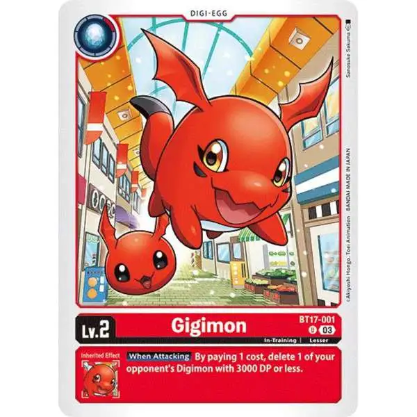 Digimon Trading Card Game Secret Crisis Uncommon Gigimon BT17-001