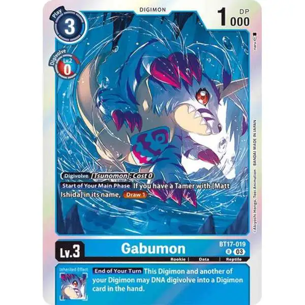 Digimon Trading Card Game Secret Crisis Rare Gabumon BT17-019