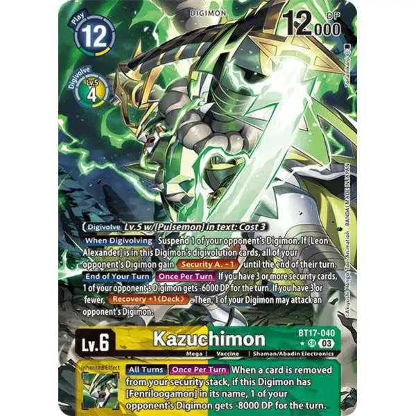 Digimon Trading Card Game Secret Crisis Super Rare Kazuchimon BT17-040 [Alternate Art]
