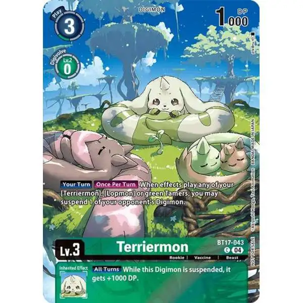 Digimon Trading Card Game Chain of Liberation Common Terriermon BT17-043 [Legend Pack 2024 Box Topper]