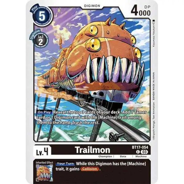 Digimon Trading Card Game Secret Crisis Common Trailmon BT17-054