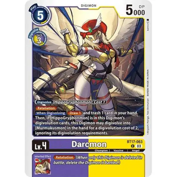 Digimon Trading Card Game Secret Crisis Common Darcmon BT17-063