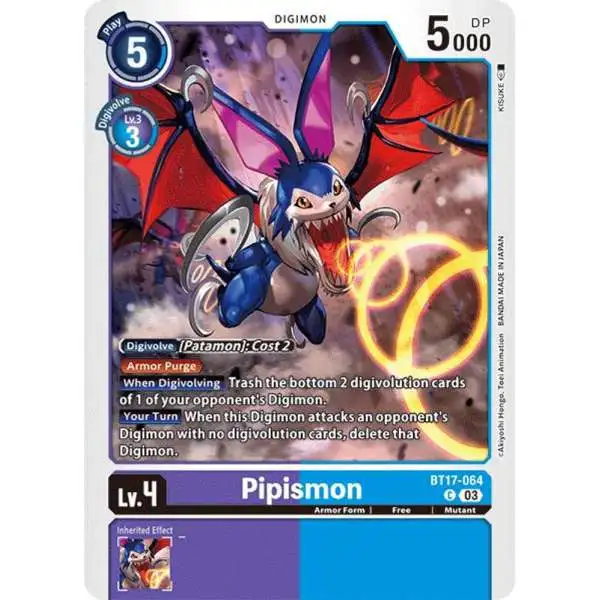Digimon Trading Card Game Secret Crisis Common Pipismon BT17-064