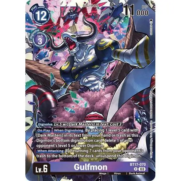 Digimon Trading Card Game Secret Crisis Rare Gulfmon BT17-070