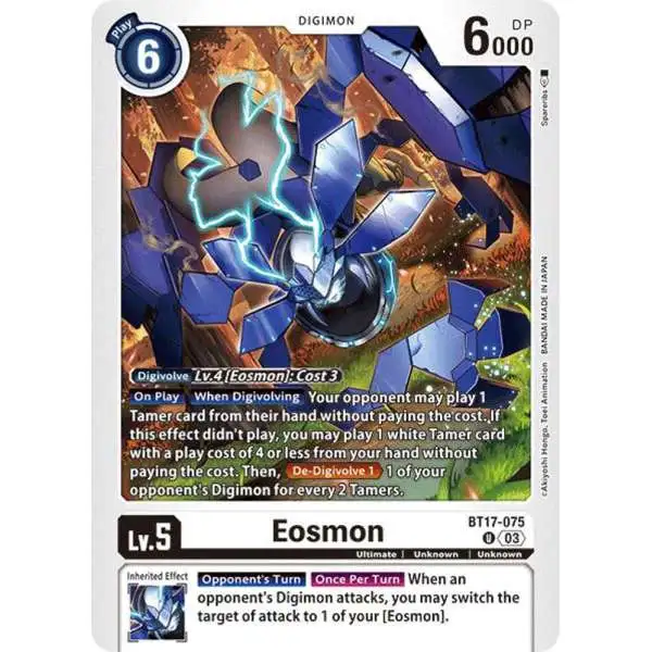 Digimon Trading Card Game Secret Crisis Uncommon Eosmon BT17-075