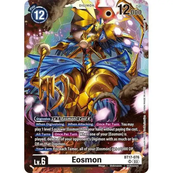Digimon Trading Card Game Secret Crisis Super Rare Eosmon BT17-076