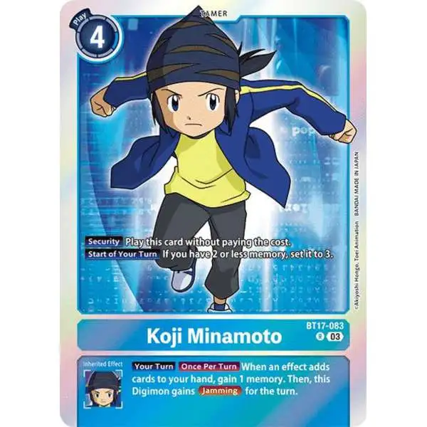 Digimon Trading Card Game Secret Crisis Rare Koji Minamoto BT17-083