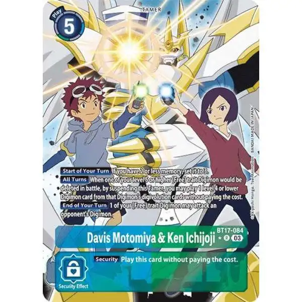 Digimon Trading Card Game Secret Crisis Rare Davis Motomiya & Ken Ichijoji BT17-084 [Alternate Art]