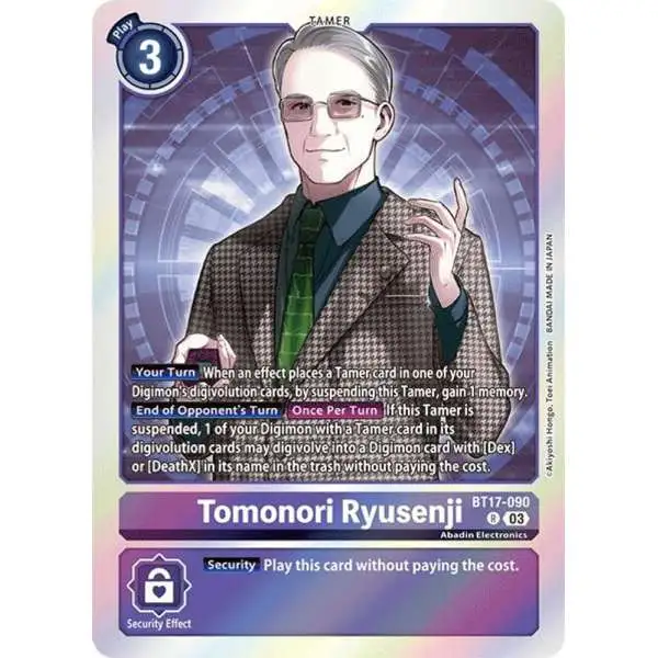 Digimon Trading Card Game Secret Crisis Rare Tomonori Ryusenji BT17-090