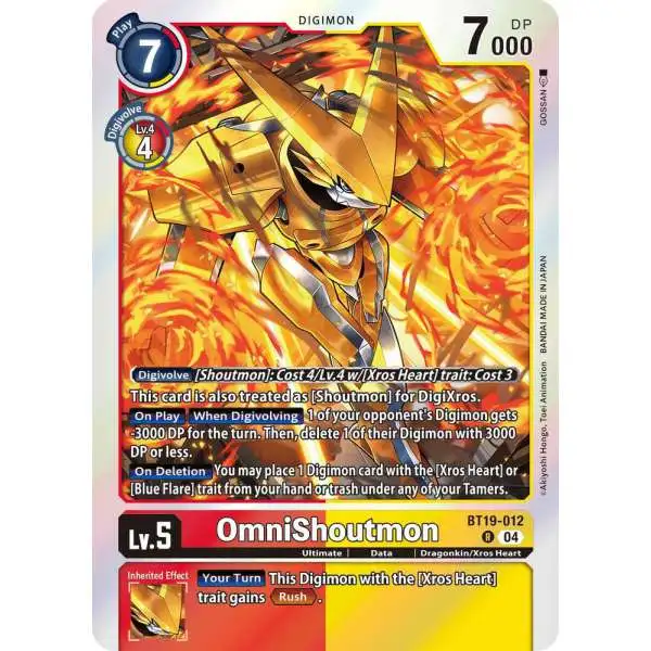 Digimon Trading Card Game Release Special Booster 2.5 Rare OmniShoutmon BT19-012