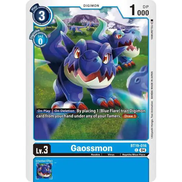 Digimon Trading Card Game Release Special Booster 2.5 Common Gaossmon BT19-016