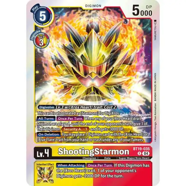 Digimon Trading Card Game Release Special Booster 2.5 Rare ShootingStarmon BT19-035