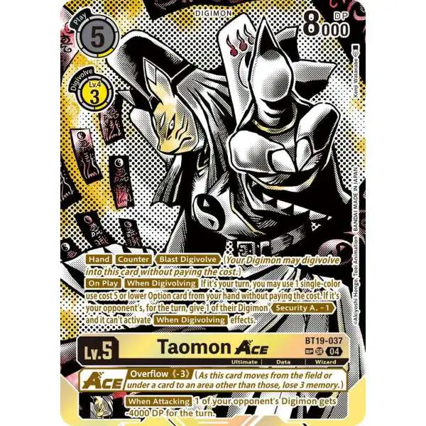 Digimon Trading Card Game Release Special Booster 2.5 Super Rare Taomon ACE BT19-037 [Textured]