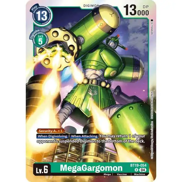 Digimon Trading Card Game Release Special Booster 2.5 Rare MegaGargomon BT19-054