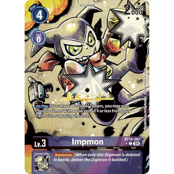 Digimon Trading Card Game Release Special Booster 2.5 Common Impmon - BT19-067 BT19-067 [Alternate Art]