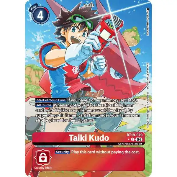 Digimon Trading Card Game Release Special Booster 2.5 Uncommon Taiki Kudo BT19-079 [Alternate Art]