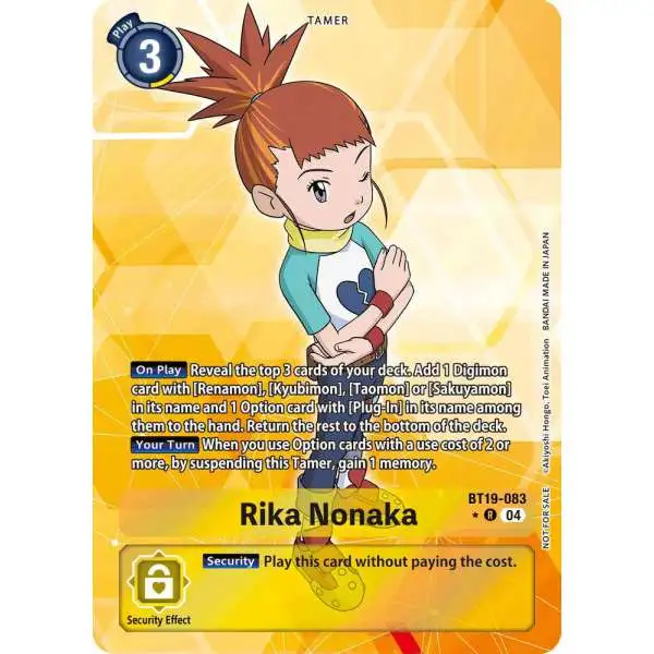 Digimon Trading Card Game Release Special Booster 2.5 Rare Rika Nonaka BT19-083 [Promotion Pack]