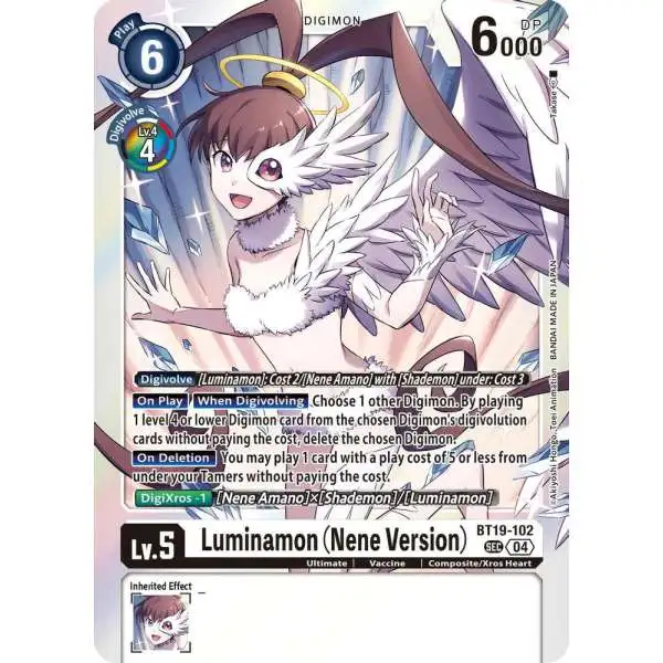 Digimon Trading Card Game Release Special Booster 2.5 Secret Rare Luminamon BT19-102 [Nene Version]