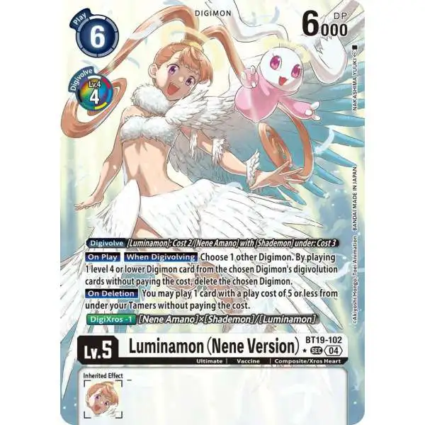Digimon Trading Card Game Release Special Booster 2.5 Secret Rare Luminamon BT19-102 [Nene Version Alternate Art]