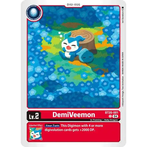 Digimon Trading Card Game Release Special Booster 2.5 Common DemiVeemon BT20-001