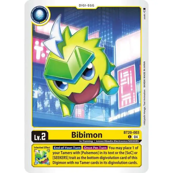 Digimon Trading Card Game Release Special Booster 2.5 Common Bibimon BT20-003