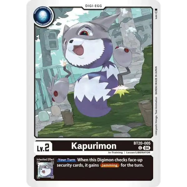 Digimon Trading Card Game Release Special Booster 2.5 Common Kapurimon BT20-005