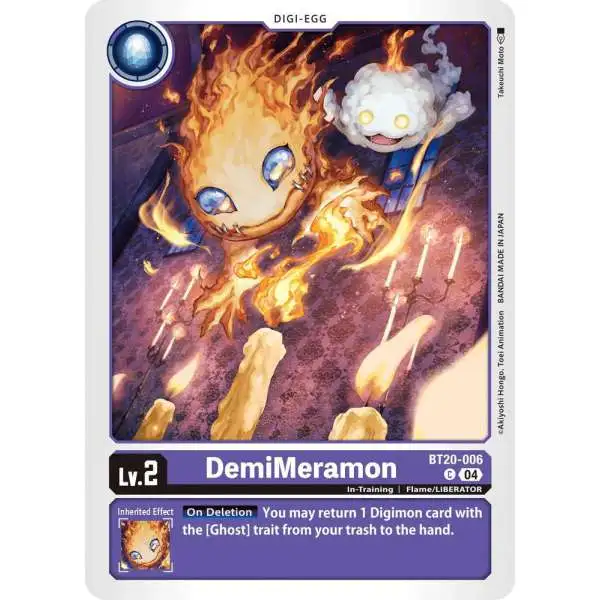 Digimon Trading Card Game Release Special Booster 2.5 Common DemiMeramon - BT20-006 BT20-006